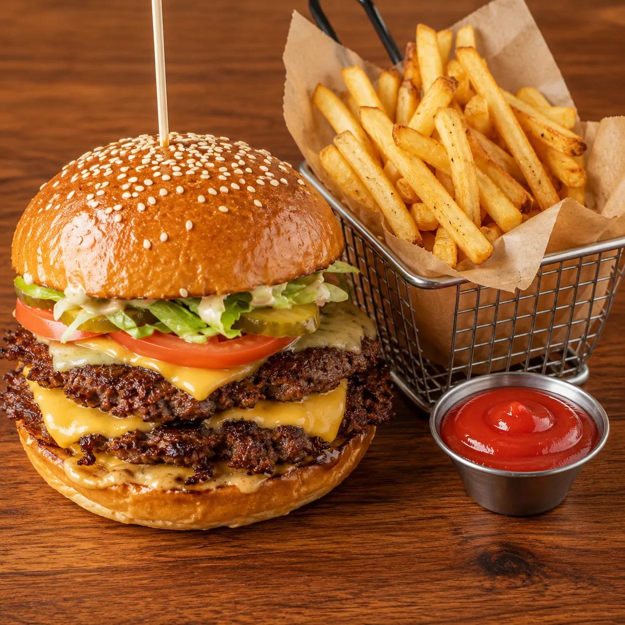 Popular item de Latin on Ocean Drive: DOUBLE SMASH BURGER